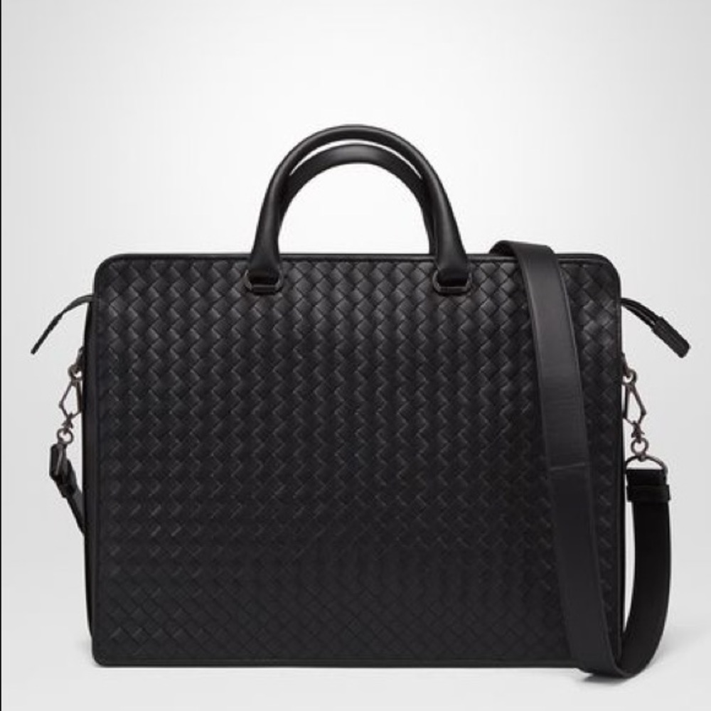 ❗️SOLD❗️Bottega Veneta Nero intrecciato Briefcase